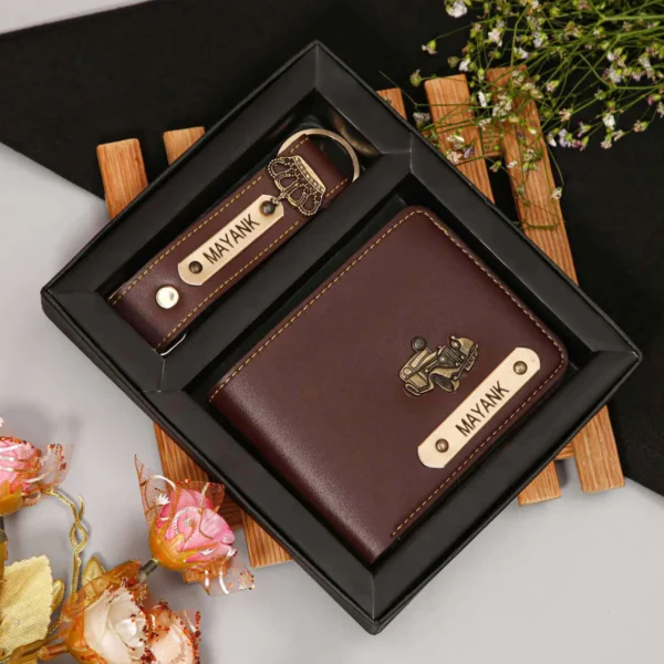 Puneri Gifts wallet and keychain combo 1