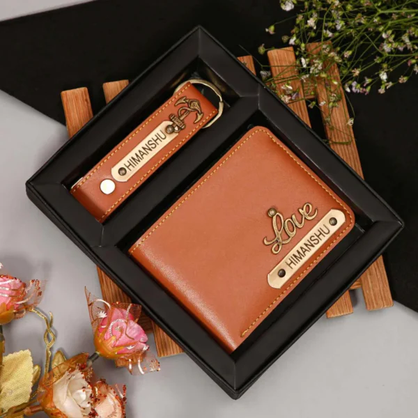 Puneri Gifts wallet and keychain combo 3