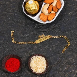 Personalized Metal Bike Rakhi With Name