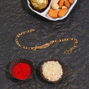 Personalized Metal Sward Talwar Rakhi With Name