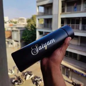 Customised engraved temperature bottle