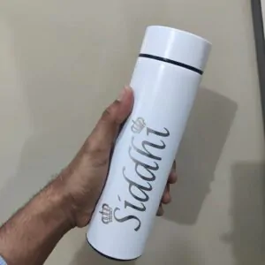 Customised engraved temperature bottle