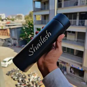Customised engraved temperature bottle