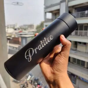 Customised engraved temperature bottle
