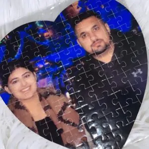 Customised heart shaped photo puzzle game