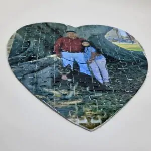 Customised heart shaped photo puzzle game