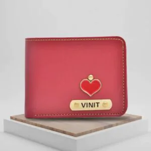 Personalized Men’s Wallet – Wine Red