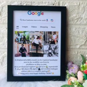 customised google themed photo frame