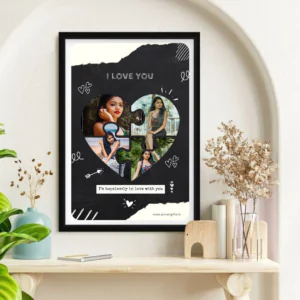 I Love You Customised Heart Puzzle Photo Frame