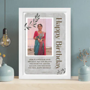 Happy Birthday Customised Msg Photo Frame