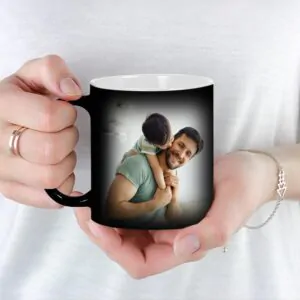 Cuddling Dad Personalized Magic Mug