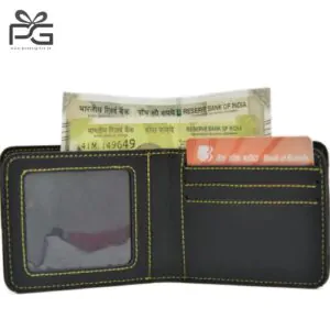 Personalized Men’s wallet and keychain combo (Black)