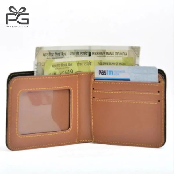 Personalized Mens wallet and keychain combo Tan punerigifts 2