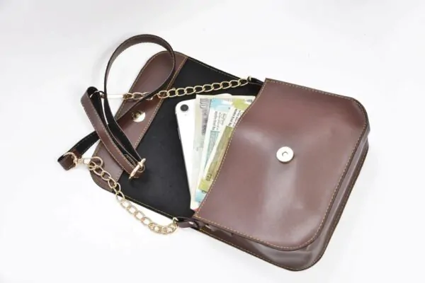 Personalized Couples Combo Chained Sling Bag Product 1 Mens Wallet Product 2 Brown puneri gifts 2