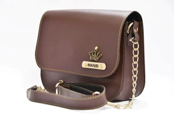 Personalized Couples Combo Chained Sling Bag Product 1 Mens Wallet Product 2 Brown puneri gifts 4