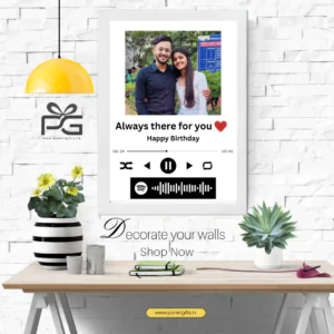 Customised spotify photo frame with photo