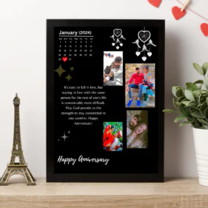 Customised half moon collage photo frame