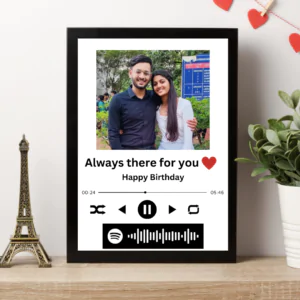 Customised spotify photo frame with photo