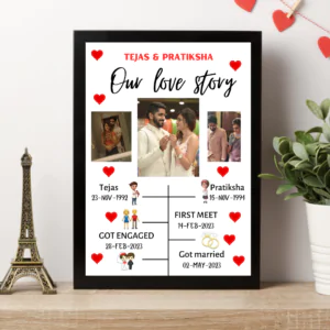 Our love story photo frame