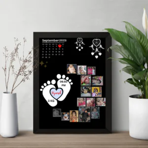 Customised baby moon collage photo frame