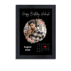 Customised birthday photo frame with special date marked