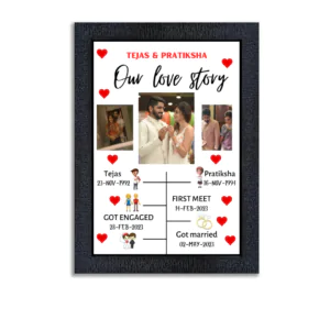 Our love story photo frame