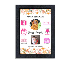 Customised new born baby photo frame