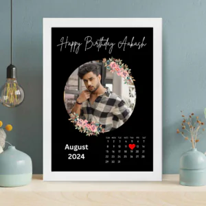 Customised birthday photo frame with special date marked