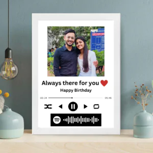 Customised spotify photo frame with photo