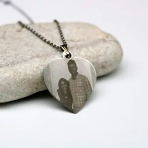 Personalized Laser Engraved Photo Necklace- Customized Necklace