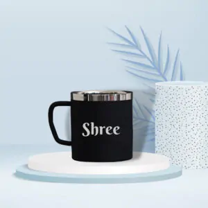 Customised Black Steel Mug