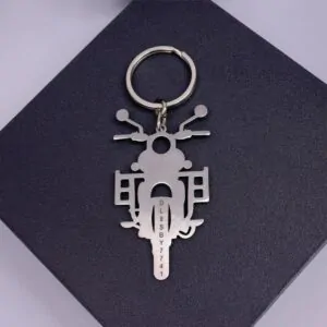 Shiny BikeMate Personalized Keychain
