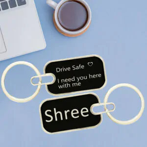 Personalized Drive Safe Keychain – Custom Metal Keyring Gift for Car and Bike Lovers