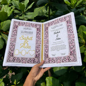 Customised Premium Nikahnama – White Fabric
