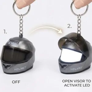 LED Helmet Keychain for Bike & Car Keys