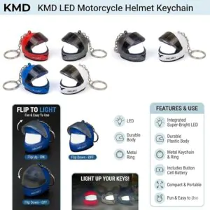 LED Helmet Keychain for Bike & Car Keys