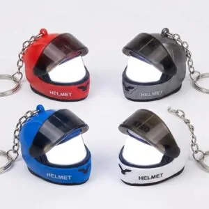 LED Helmet Keychain for Bike & Car Keys