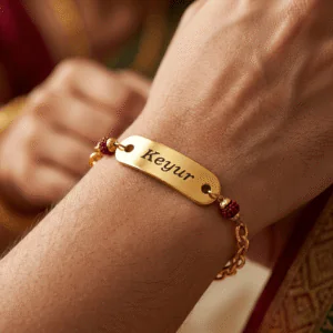 Personalized Rakhi with Name | Custom Engraved Rakhi for Raksha Bandhan