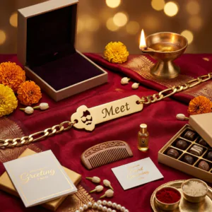 Personalized Beard Name Rakhi – Custom Bracelet Rakhi for Brother | Trendy Raksha Bandhan Gift