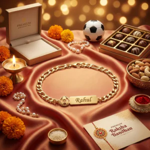 Personalized Football Name Rakhi – Custom Sports Bracelet Rakhi for Brother | Football Lover Raksha Bandhan Gift