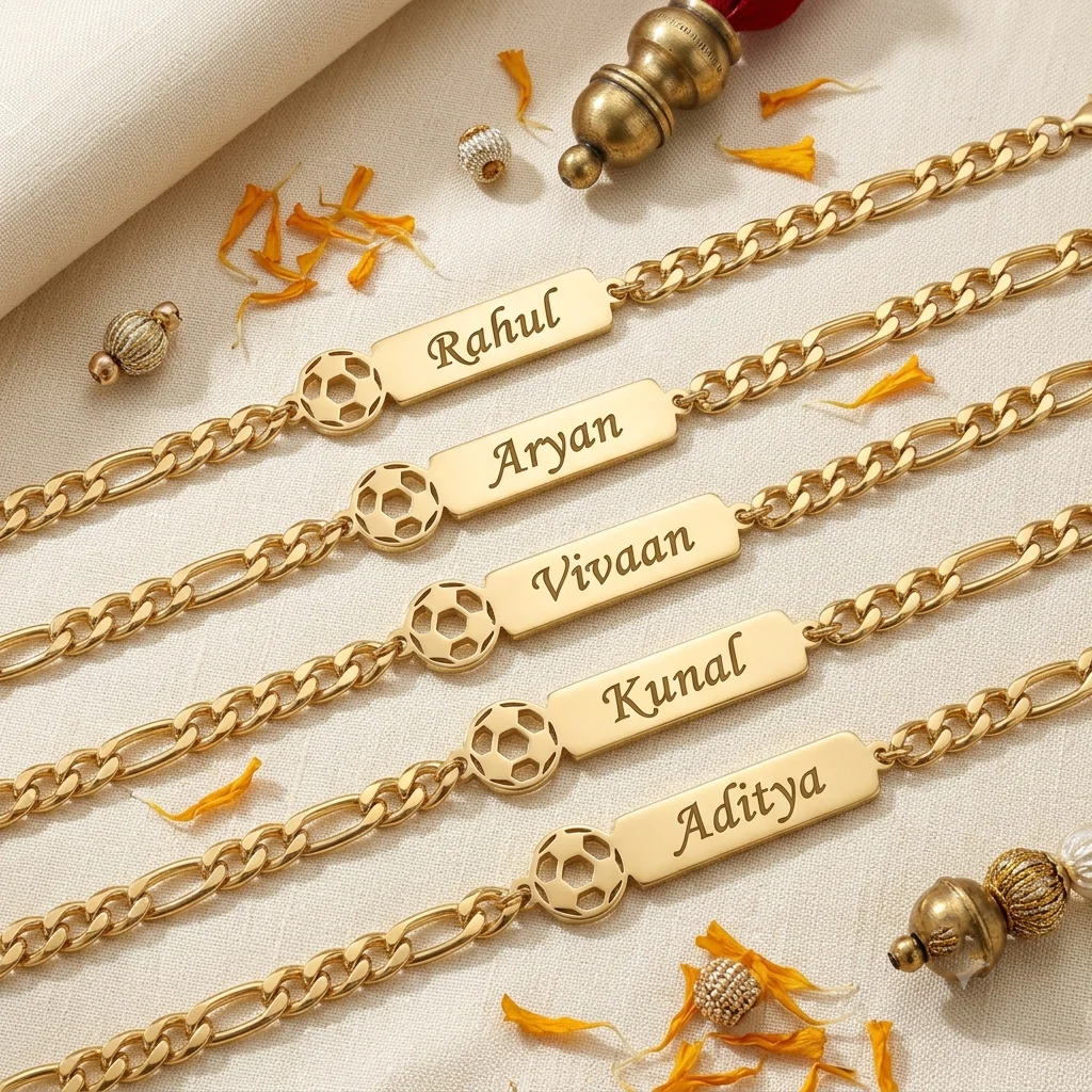 Football Theme Personalized Rakhi For Brother