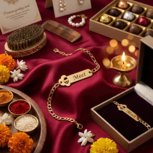 Personalized Beard Name Rakhi – Custom Bracelet Rakhi for Brother | Trendy Raksha Bandhan Gift