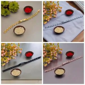 Personalized Name Rakhi – Custom Engraved Bracelet Rakhi for Brother