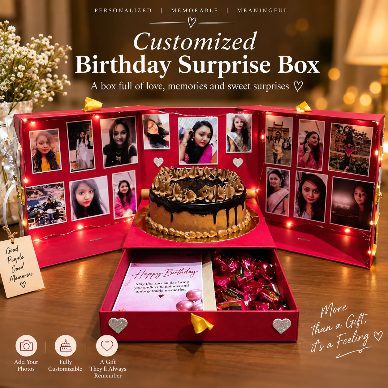 Customised Surprise Cake Box 1 Customised Surprise Cake Box
