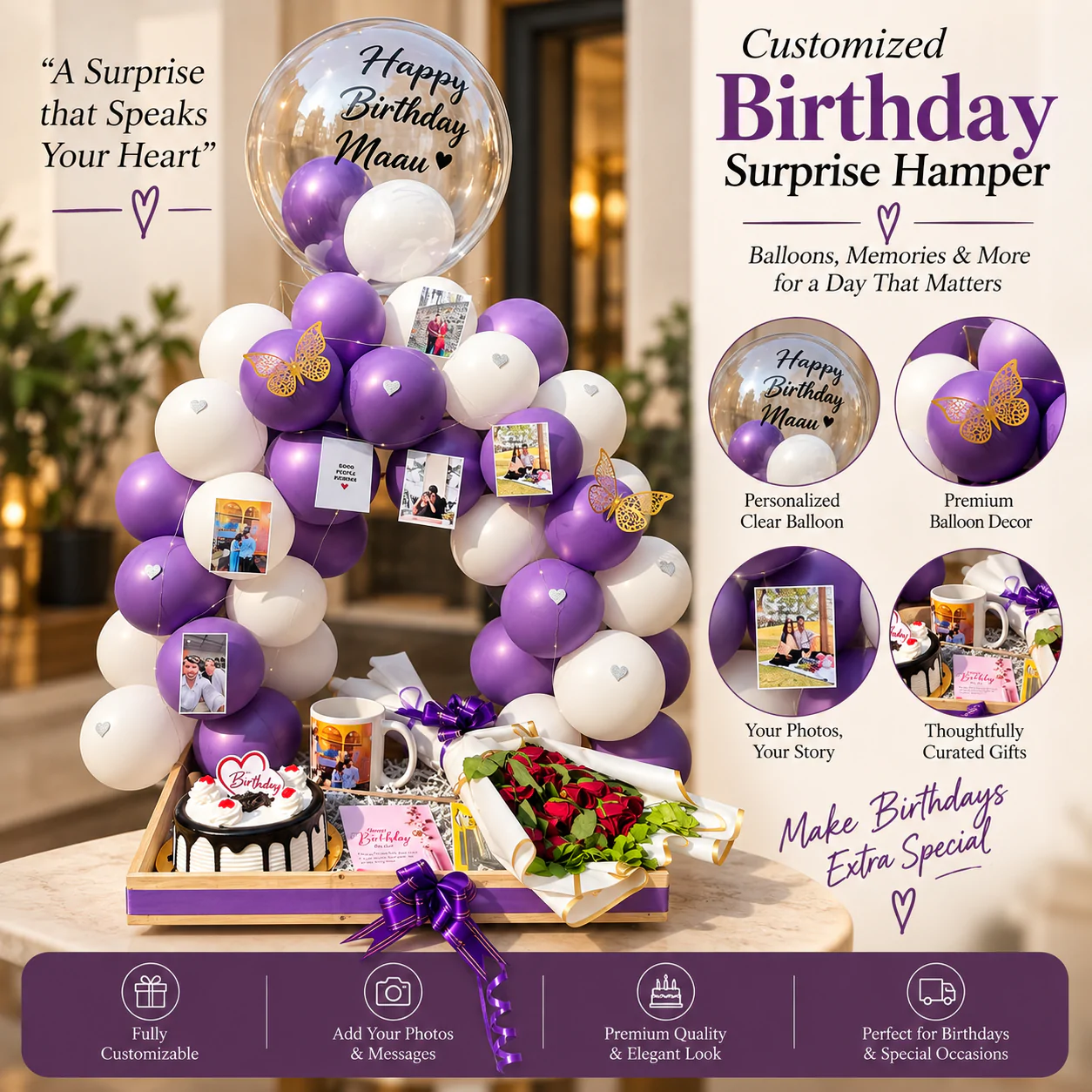 Customised Balloon Tray Hamper