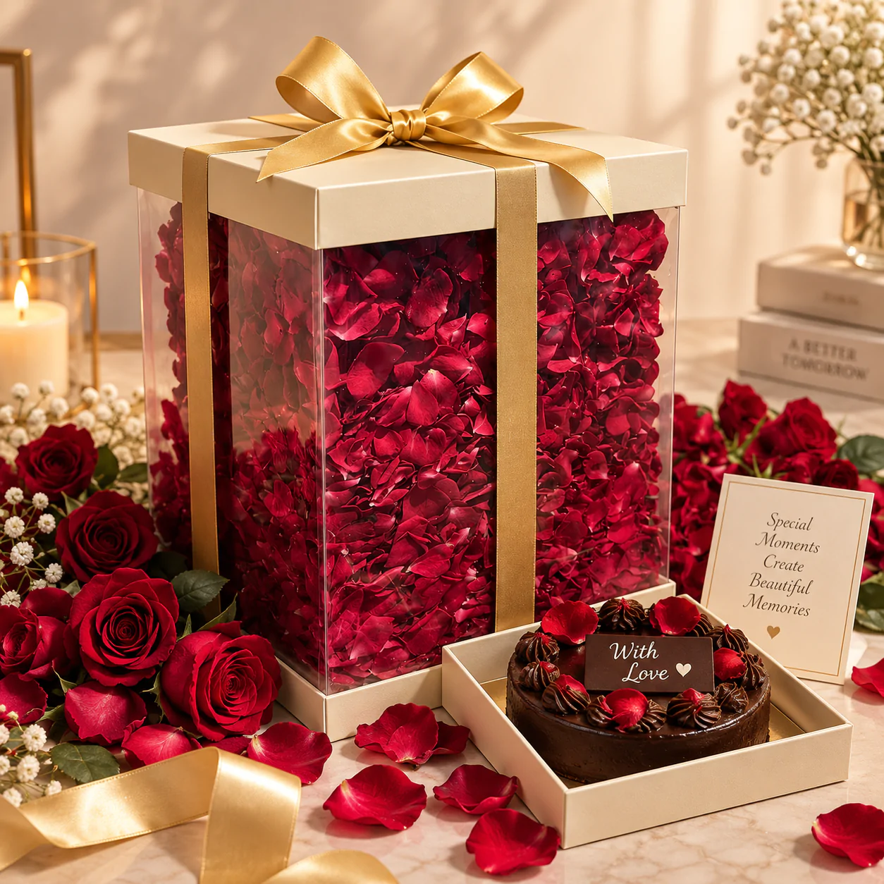Rose petal hamper
