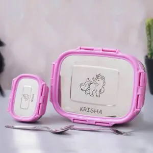 Personalised Steel Lunch Box With Name (Insulated & Leakproof)