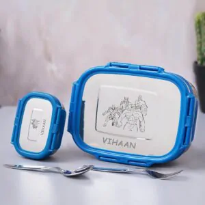 Personalised Steel Lunch Box With Name (Insulated & Leakproof)