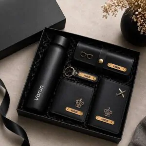 Personalized Men’s Leather Combo Gift Set